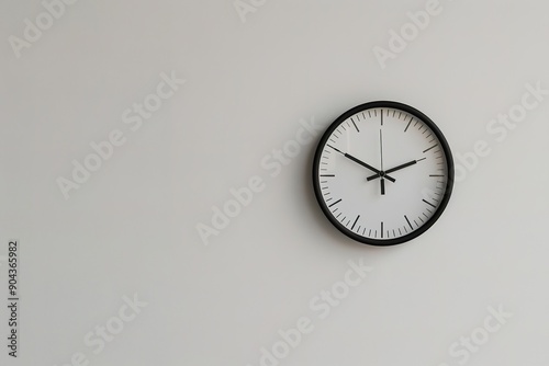 Wallpaper Mural Simple wall clock on plain background Torontodigital.ca