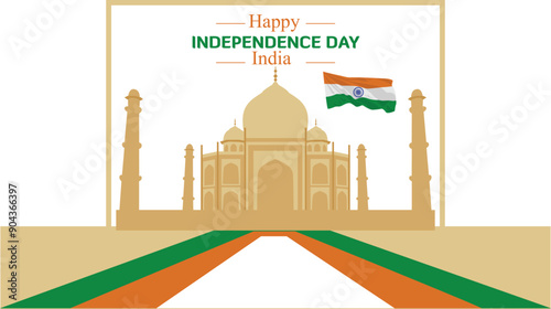 Happy independence day 2024 with fully editable vector file.