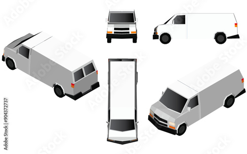 City travel cars and various transport vehicles in many perspectives.