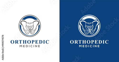 Orthopedic Health Hip Bone Logo Design