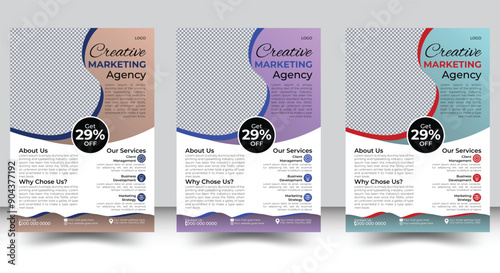 Corporate business flyer template design . marketing, business proposal, promotion, advertise, publication, cover page. new digital marketing flyer set.