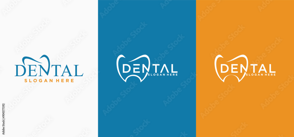 Dental care logo. Collection of dental logos for various purposes. Dental care logo. Collection of dental logos for various purposes.
