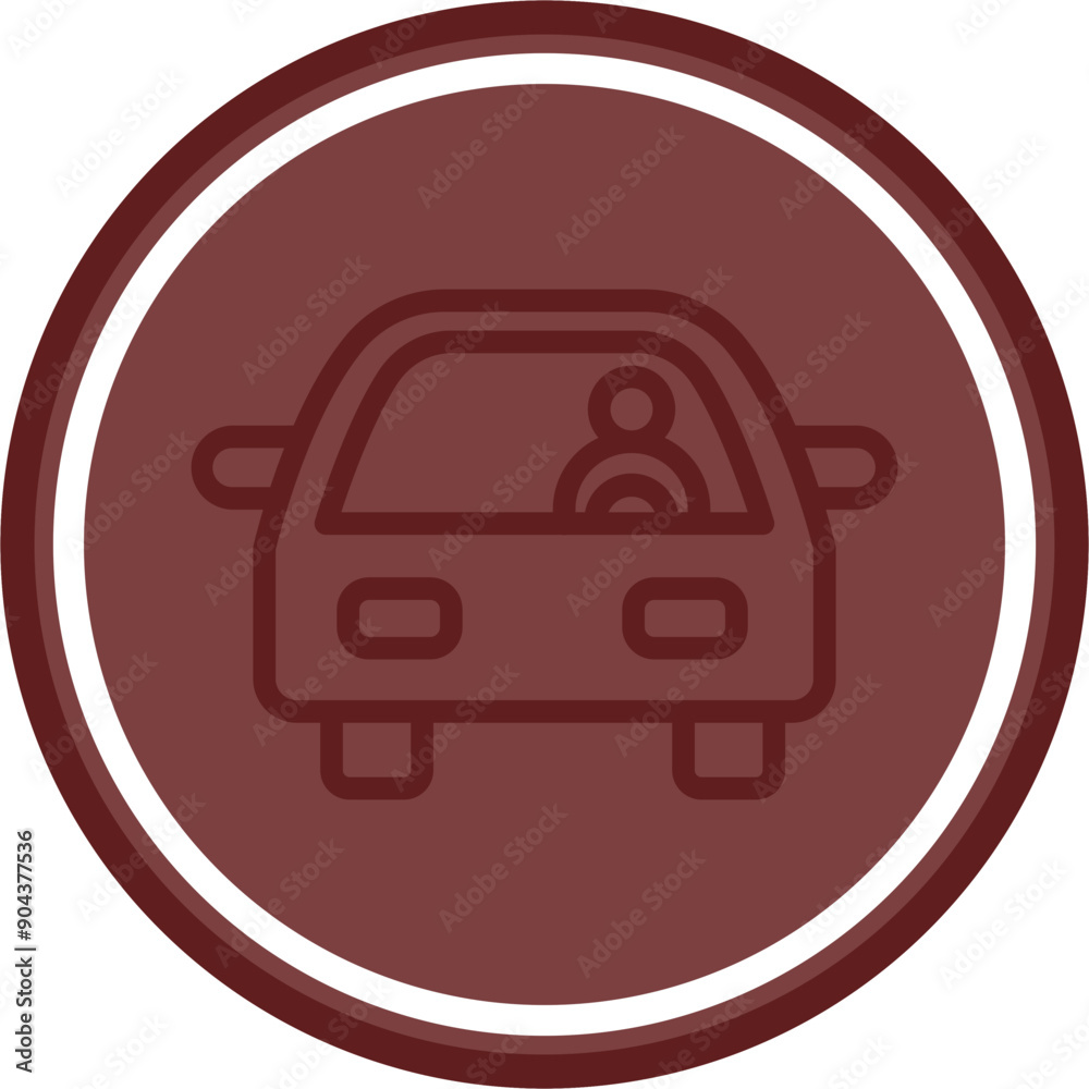 Driving Vector Line Double Circle Maroon Driving Vector Line Double Circle Maroon