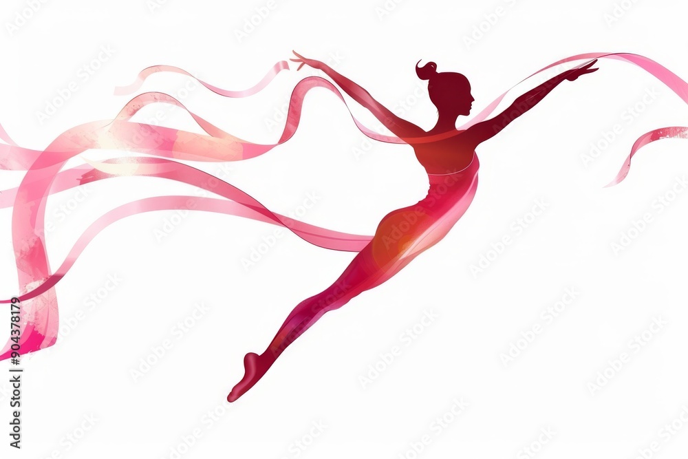 A close-up of a gymnast's ribbon as it twirls and curls in the air during a routine Illustration on a clear white background --ar 3:2 --style raw Job ID: be46aabd-2aa3-4d7b-b14f-7c08fd77fc38 A close-up of a gymnast's ribbon as it twirls and curls in the air during a routine Illustration on a clear white background --ar 3:2 --style raw Job ID: be46aabd-2aa3-4d7b-b14f-7c08fd77fc38