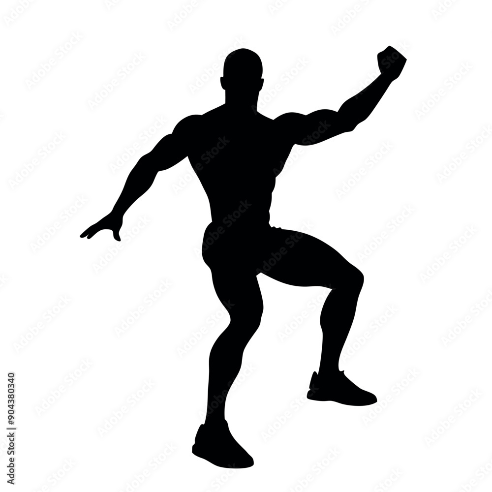 a body builder doing excersise vector silhouette, isolated white background a body builder doing excersise vector silhouette, isolated white background