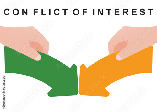 Conflict of  interest. vector illustration