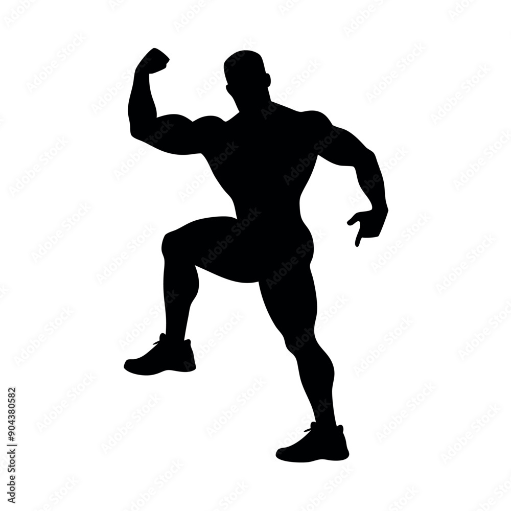 a body builder doing excersise vector silhouette, isolated white background a body builder doing excersise vector silhouette, isolated white background