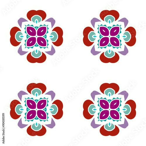 set of flowers