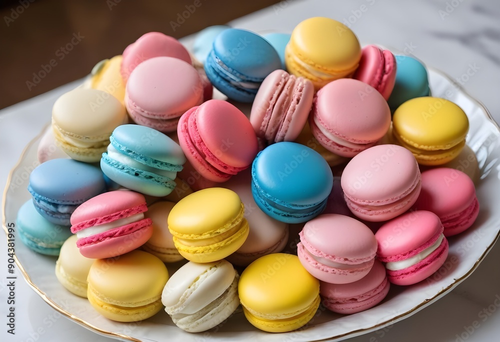 colorful macaroons on a wooden table colorful macaroons on a wooden table