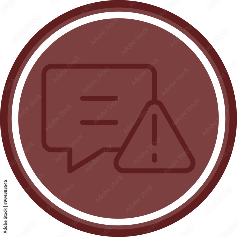 Error Message Vector Line Double Circle Maroon Error Message Vector Line Double Circle Maroon