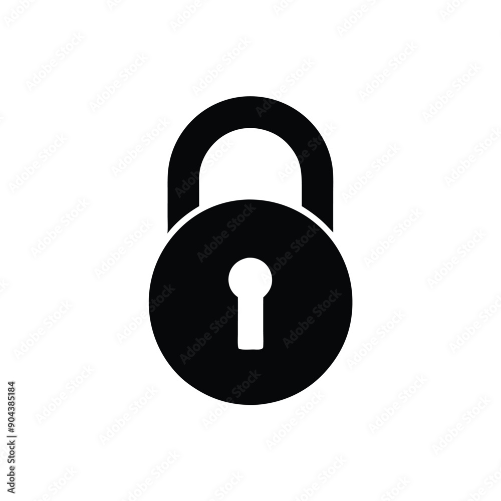 lock icon vector art silhouette, illustration lock icon vector art silhouette, illustration
