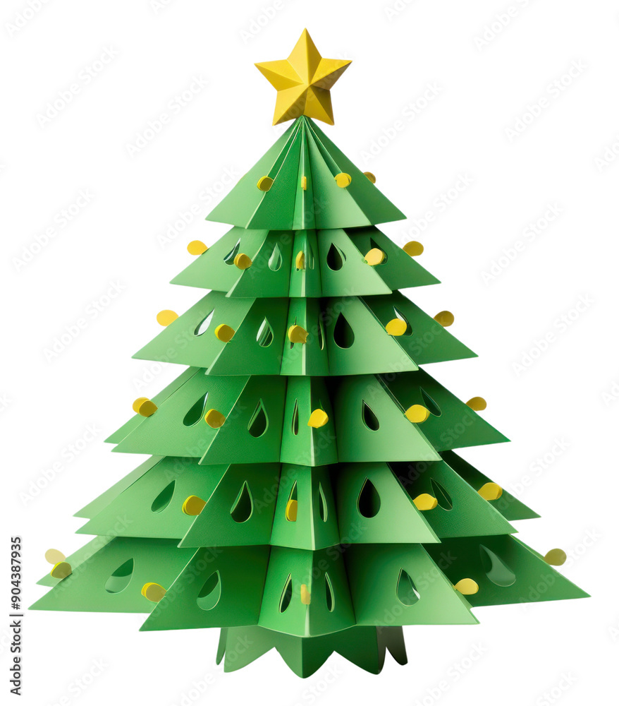 PNG Christmas tree, paper craft, transparent background PNG Christmas tree, paper craft, transparent background