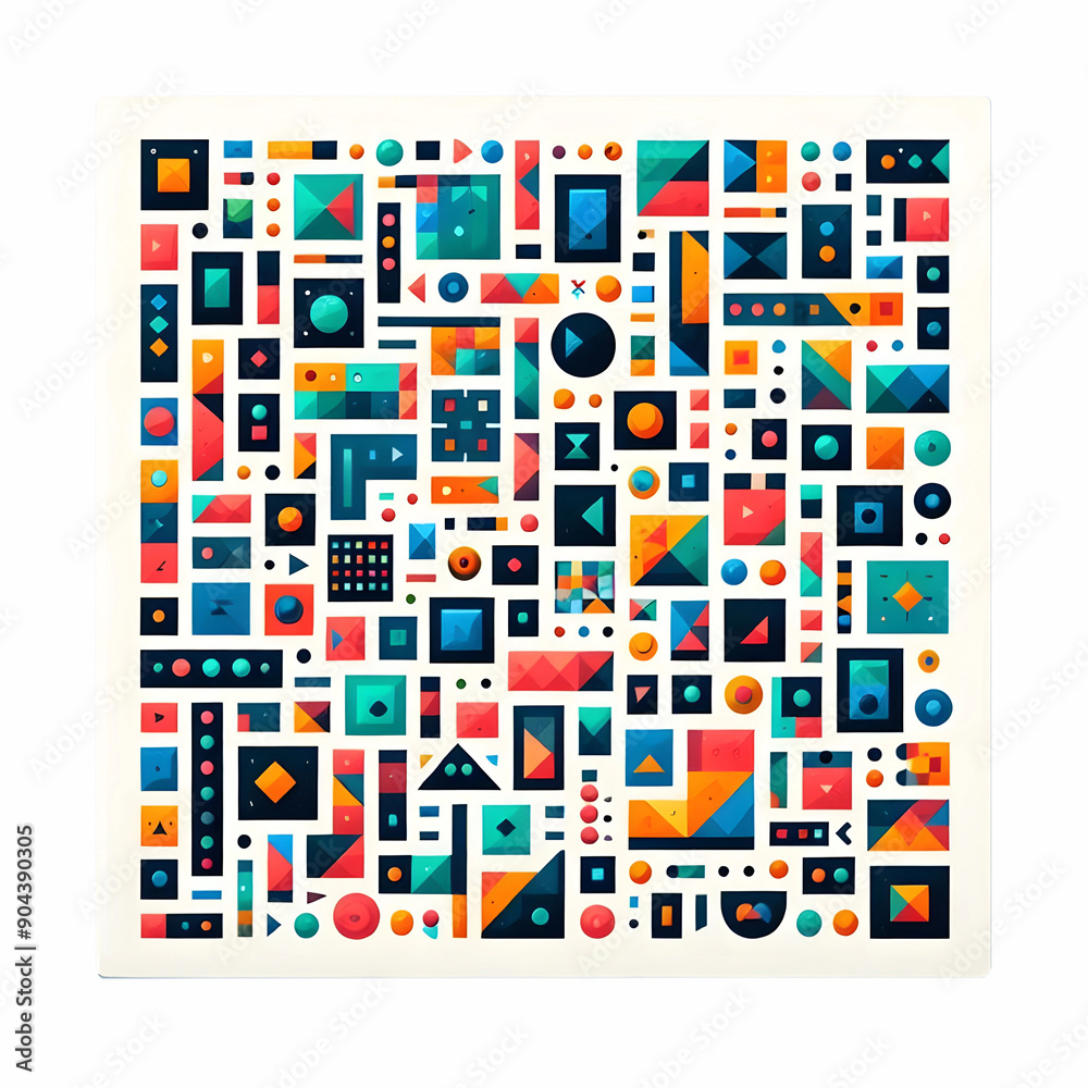 Vibrant Colorful Geometric Shapes Abstract Square Patterns Microstock Image Vibrant Colorful Geometric Shapes Abstract Square Patterns Microstock Image