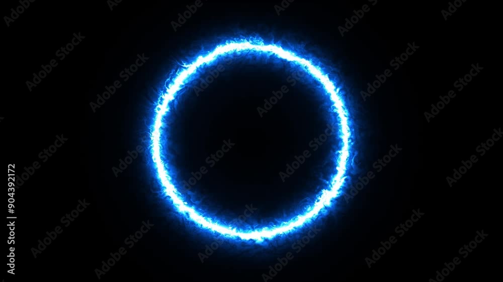 Plasma ring against dark background. Animation. 3D. Plasma ring against dark background. Animation. 3D.