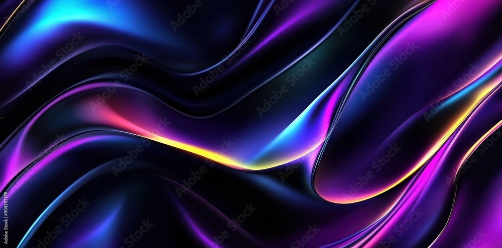 3D render of an abstract background with colorful wavy lines on a purple and blue gradient. Design element for presentation, poster or banner. Modern wallpaper. Abstract background with lines 3D render of an abstract background with colorful wavy lines on a purple and blue gradient. Design element for presentation, poster or banner. Modern wallpaper. Abstract background with lines