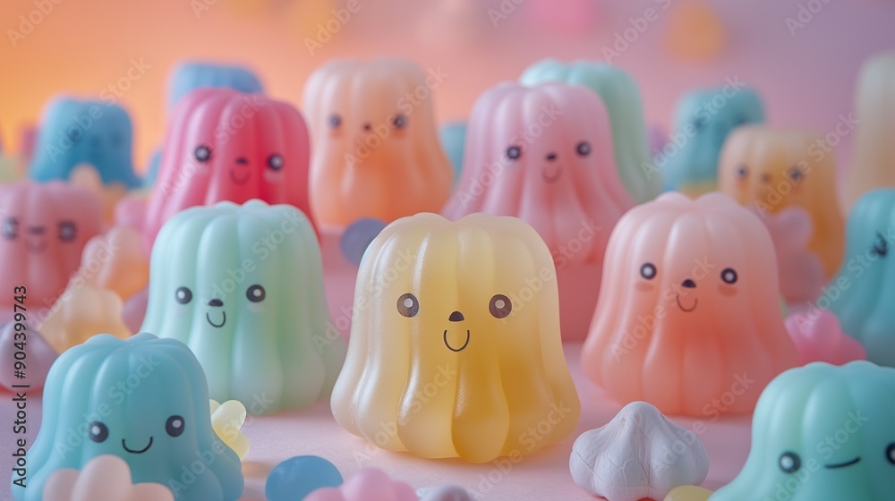 cute candy characters in pastel colors cute candy characters in pastel colors
