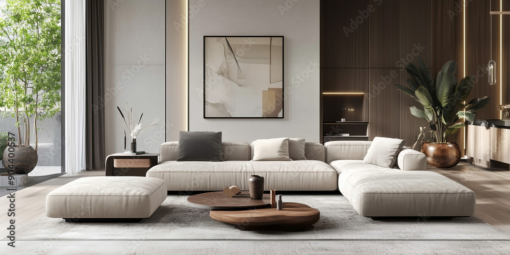 Interior design of modern living room Interior design of modern living room