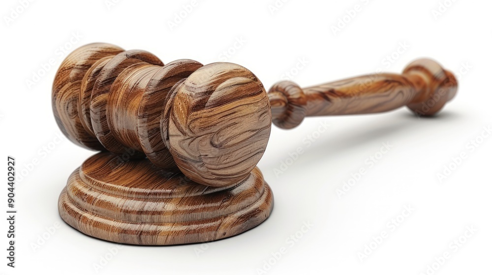 3d wooden gavel clipart on white background. 3d wooden gavel clipart on white background.