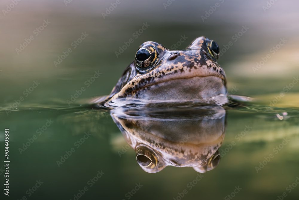 Fototapeta premium frog in the pond