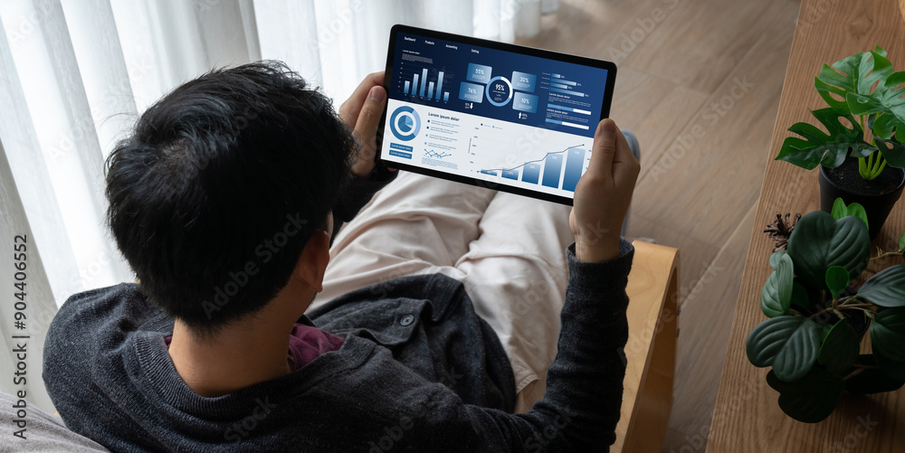 Business data dashboard provide business intelligence analytic for marketing strategy planning snugly with big data set to analyze customer demands and foreseeing business future Business data dashboard provide business intelligence analytic for marketing strategy planning snugly with big data set to analyze customer demands and foreseeing business future