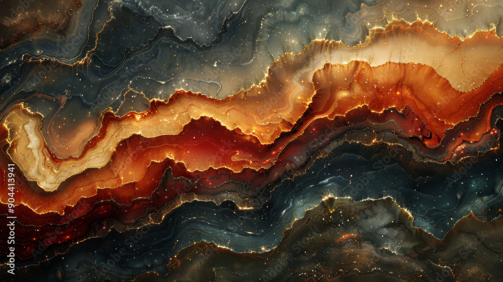 Colorful Abstract Design Featuring Wavy Patterns in Earth Tones From an Artistic Perspective Colorful Abstract Design Featuring Wavy Patterns in Earth Tones From an Artistic Perspective