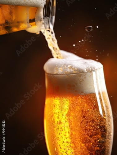 Wallpaper Mural Beer getting poured into glass. Torontodigital.ca