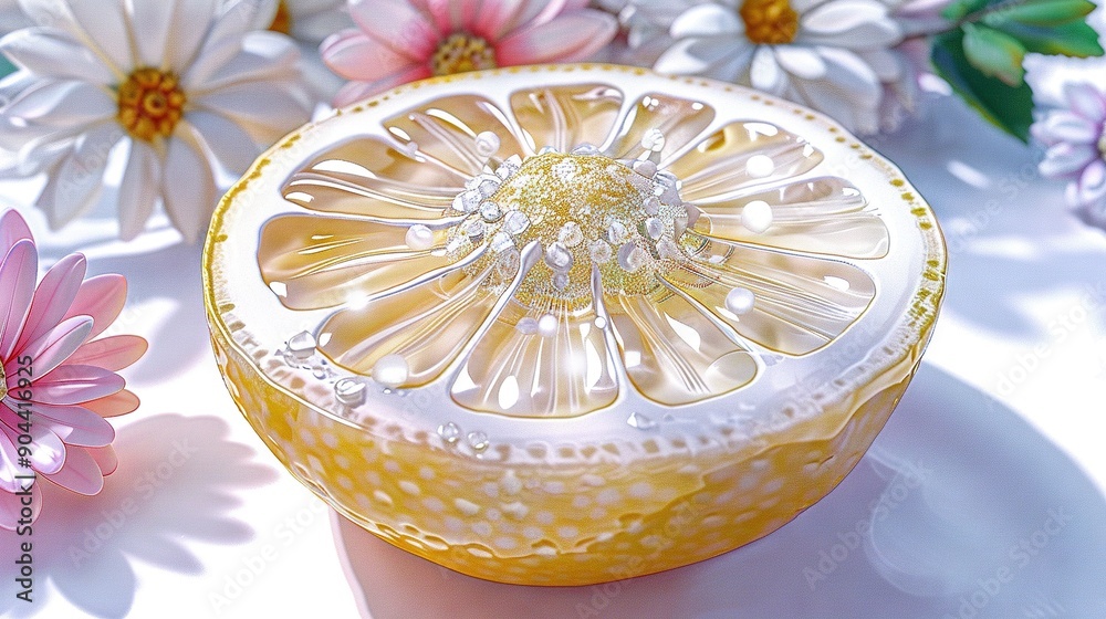 A vase with flowers in the foreground and a close-up of a vase with flowers in the background on a table A vase with flowers in the foreground and a close-up of a vase with flowers in the background on a table