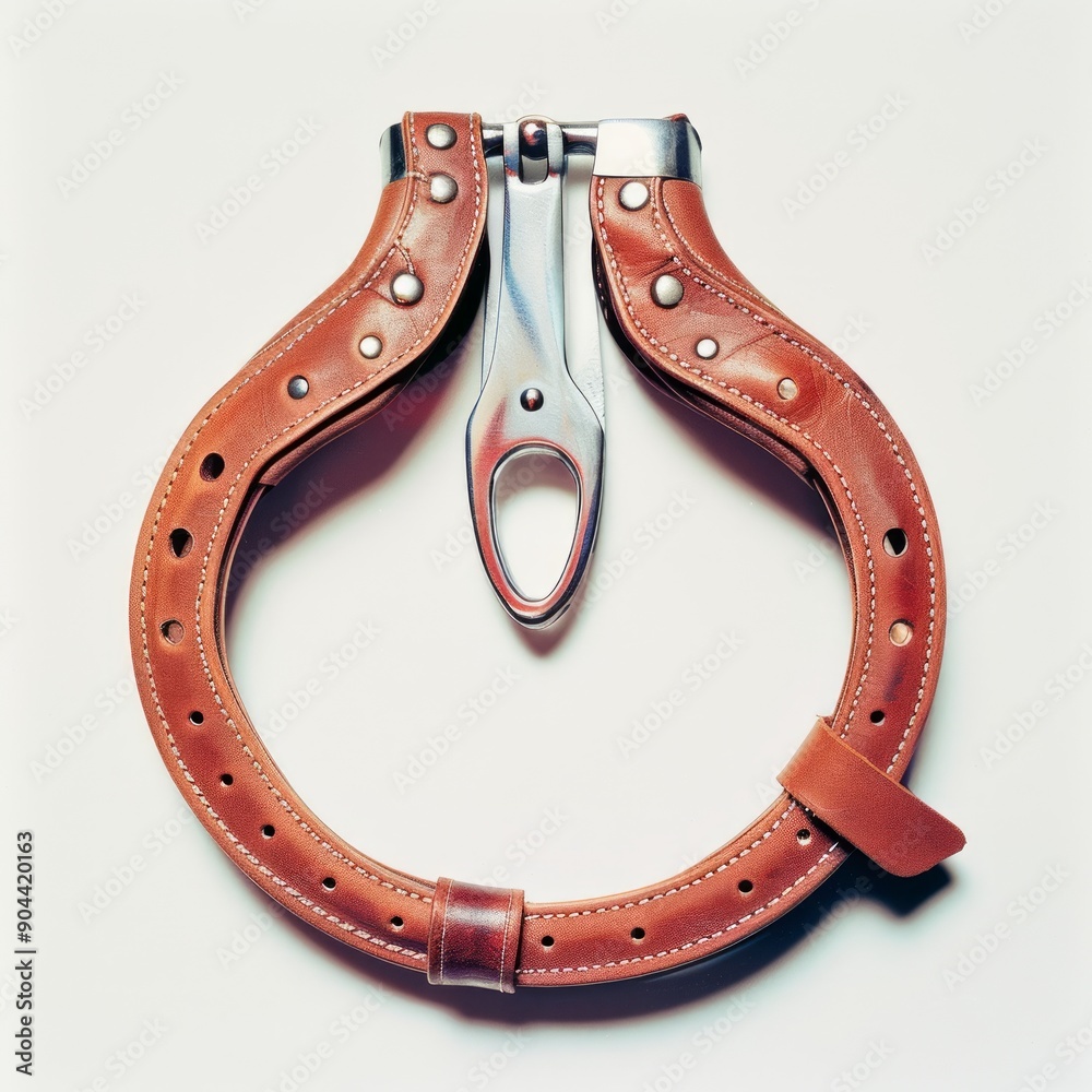 Medium shot of horseshoe, isolated on a white background, bright tonality, Medium shot of horseshoe, isolated on a white background, bright tonality,
