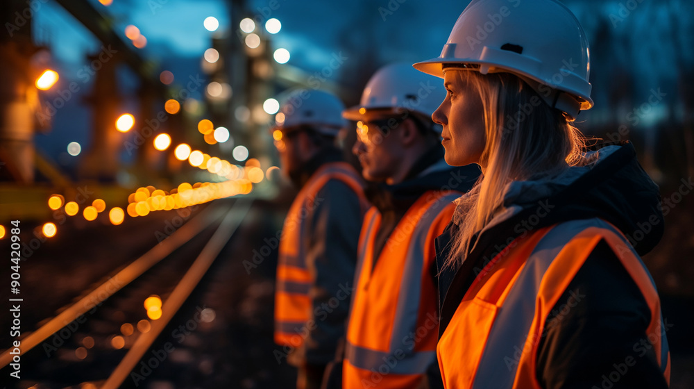 Workers inspecting the feedstock process at a biomass power plant