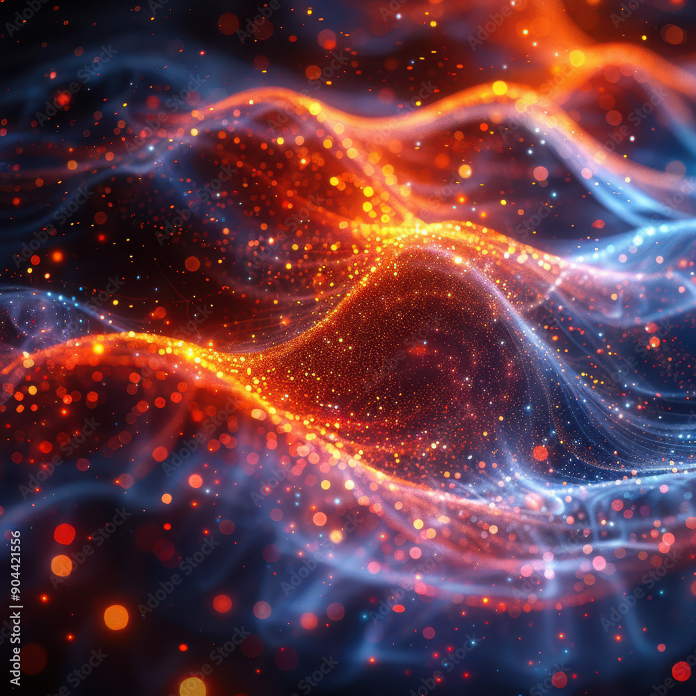 An abstract representation of colorful light trails and waves, capturing dynamic movement and artistic expression. An abstract representation of colorful light trails and waves, capturing dynamic movement and artistic expression.