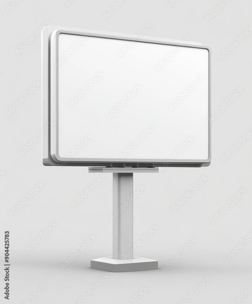 Blank street billboard poster, White clear street billboard poster stand on New York city street background Blank street billboard poster, White clear street billboard poster stand on New York city street background
