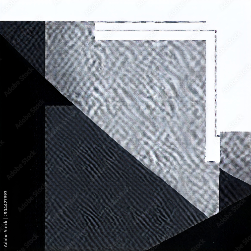 Bold geometric shapes on black and white background Bold geometric shapes on black and white background