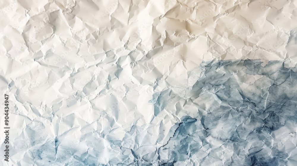 Obraz premium A close-up shot of a piece of crumpled paper with creases and folds