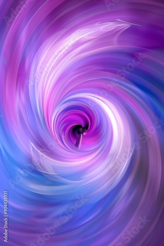 A colorful abstract vortex swirl with vibrant neon colors and dynamic motion, representing futuristic art and digital design, Generative Ai photo