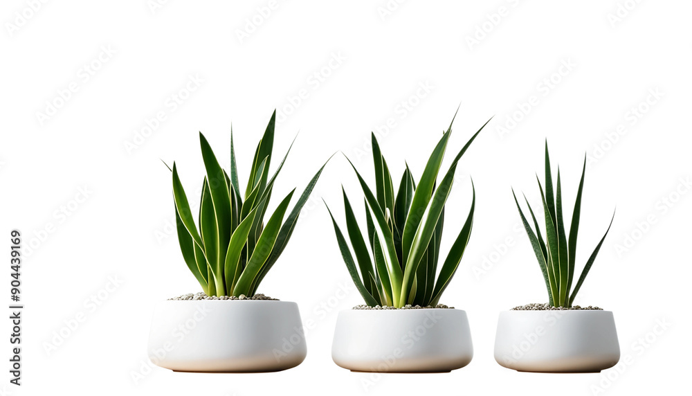 three indoor plants in white pots isolated on transparent background
three indoor plants in white pots isolated on transparent background