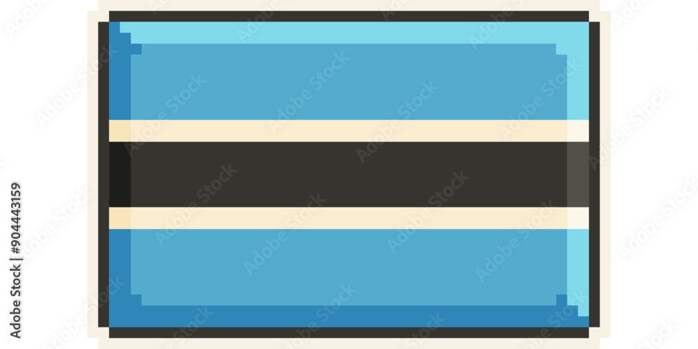 Botswana, african flag pixel art, retro 8 bit game style Botswana, african flag pixel art, retro 8 bit game style