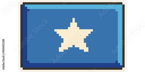  Somalia, african flag pixel art, retro 8 bit game style