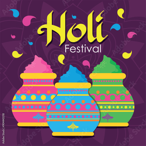 Holi carnival poster Vector