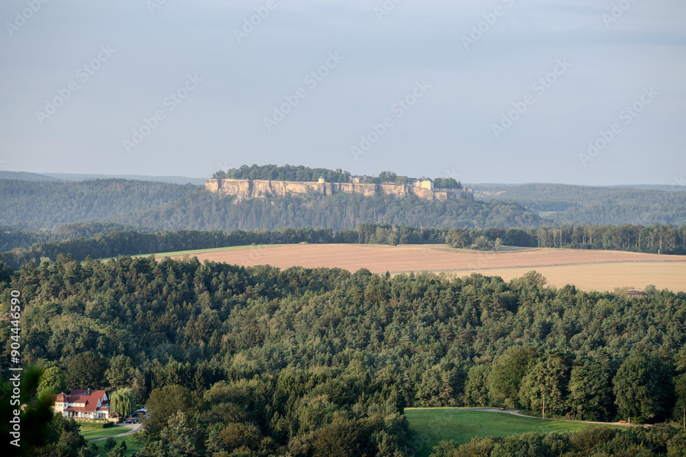 Obraz premium Sonnenaufgang – Blaue Stunde in der Sächsischen Schweiz – Bastei - Elbsandsteingebirge
