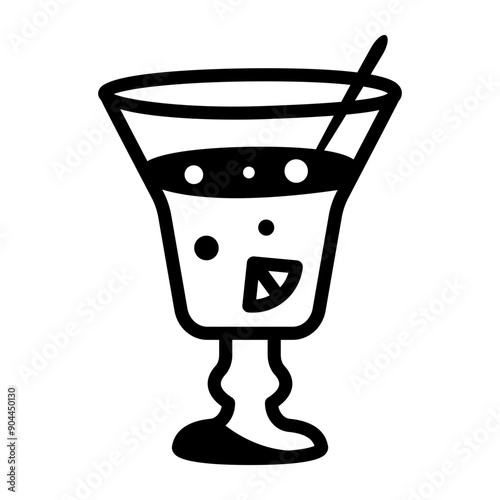 A doodle icon of kamikaze drink 