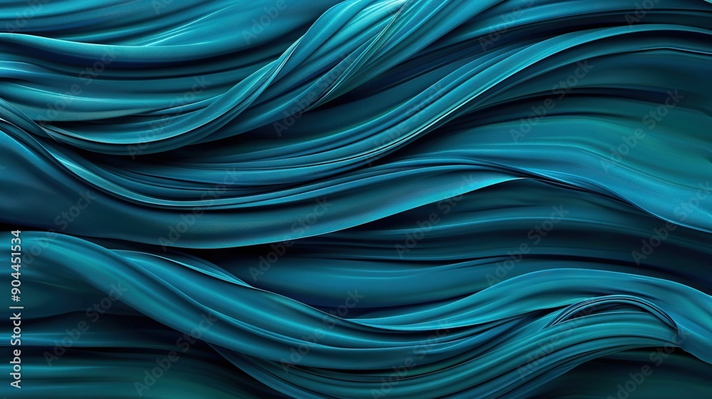 A close-up of blue fabric with wavy lines at the top and bottom The bottom has wavy lines too A close-up of blue fabric with wavy lines at the top and bottom The bottom has wavy lines too