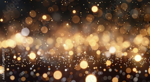 Colorful Bokeh Lights Against Dark Background for Celebration Event
