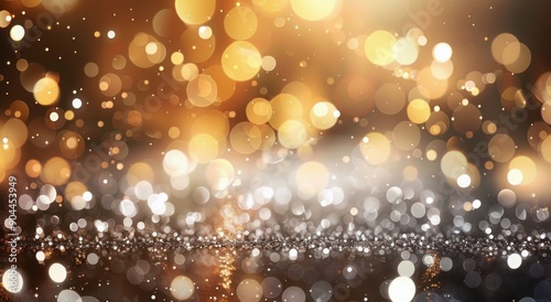 Colorful Bokeh Lights Against Dark Background for Celebration Event