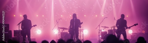 Live Band Performance With Colorful Lights at Night