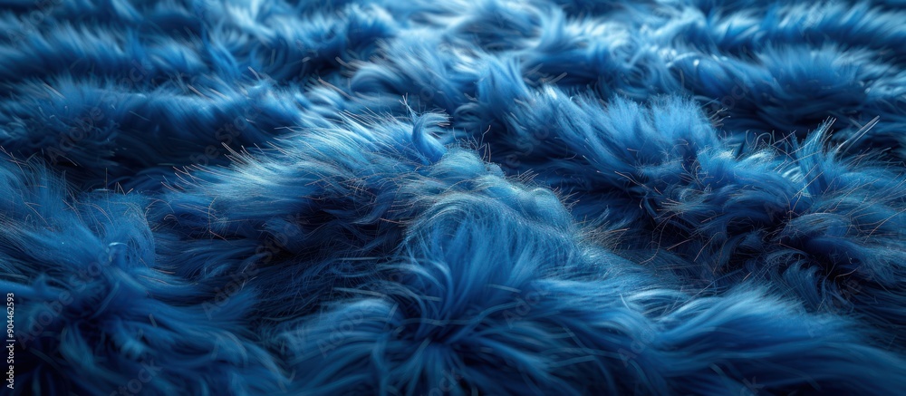 Abstract Blue Fur Texture