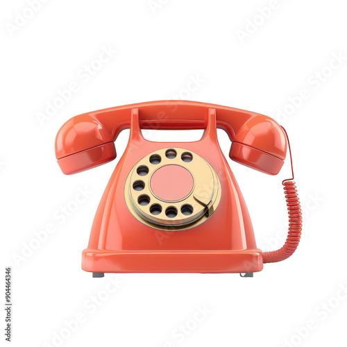 Vintage Red Rotary Phone