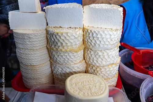 Fresh cheese in mold