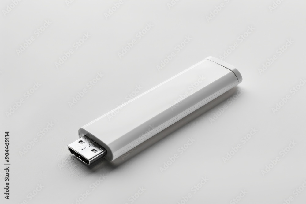 A long white HDMI to USB adapter with distinctive connectors isolated on a light background, representing modern technological advancement and usability. A long white HDMI to USB adapter with distinctive connectors isolated on a light background, representing modern technological advancement and usability.