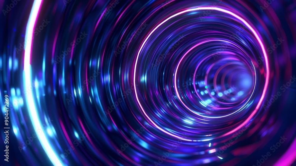 Futuristic neon tunnel with vivid lights great for cyberpunk and futuristic designs Futuristic neon tunnel with vivid lights great for cyberpunk and futuristic designs
