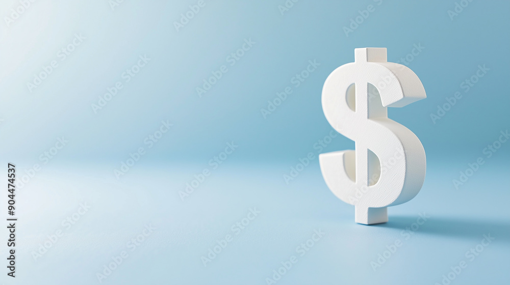 Dollar Sign on Blue Background - Money Illustration for Payment Technology, Deposit Income, and Economic Wealth Concept Photo Dollar Sign on Blue Background - Money Illustration for Payment Technology, Deposit Income, and Economic Wealth Concept Photo